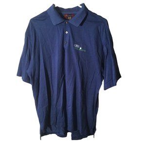 ELEVEN STRAIGHT Bryan Nelson Men's Large L Navy Blue Polo Shirt